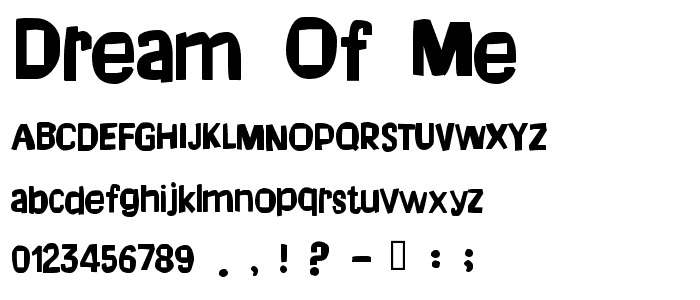 Dream of me font
